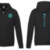 #18- Black CSW Adult Full Zip Hoodie - Front Embroidered - Image 2