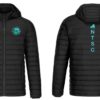 #3- Black Youth Lightweight Puffy Jacket - Front Embroidered - Image 2